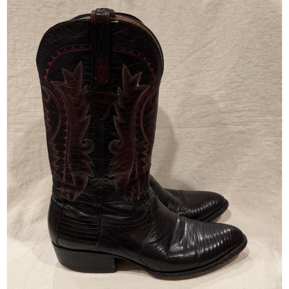 VTG Cuadra Men's Cowboy Boot Size 8 Cherry Lizard Western Ranch No. 28 533 116 4